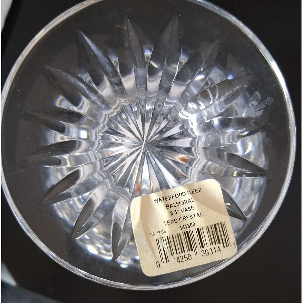 Vase with Pedestal Waterford Week Balmoral Lead Crystal 8.5